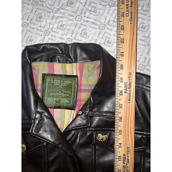 U.S. Polo Assn Leather Jacket XL Womens - Picture 8 of 8